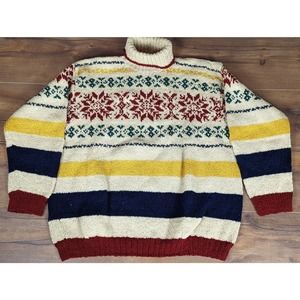Vintage 90s Ralph Lauren Polo Country Wool/Silk Turtleneck Sweater M